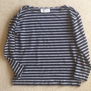 Everlane long sleeve black and grey stripe tee